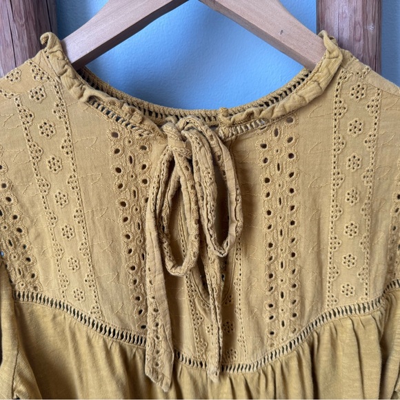 Anthropologie Mustard Yellow Blouse - Picture 5 of 8